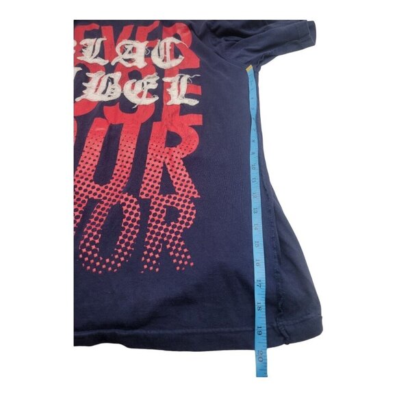 Vintage Black Label Shirt Mens 3XL Blue Y2k 2000s Hip Hop Retro Grunge Oversized - Picture 5 of 9